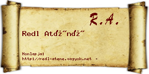 Redl Aténé névjegykártya